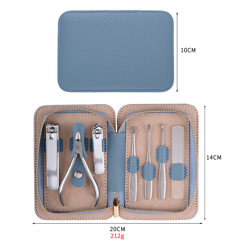 Handybabac 7-Piece Manicure & Pedicure Tool Set with Zippered Case - product view 1