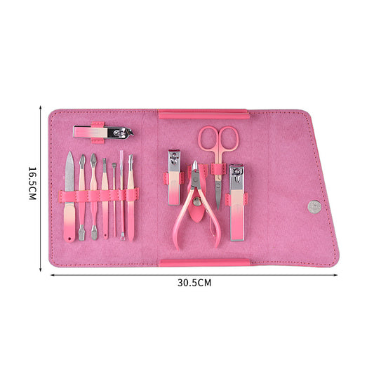 Handybabac 12-Piece Gradient Color Nail Clipper & Grooming Set - product view 1