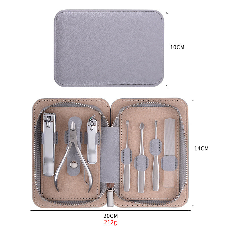 Handybabac 7-Piece Manicure & Pedicure Tool Set with Zippered Case - product view 2