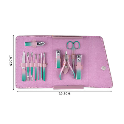 Handybabac 12-Piece Gradient Color Nail Clipper & Grooming Set - product view 2
