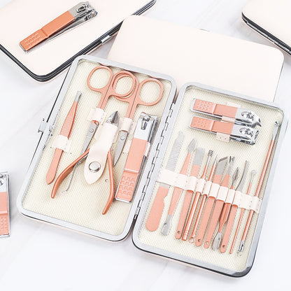 Handybabac 18-Piece Rose Gold Manicure Tool Set - product view 1